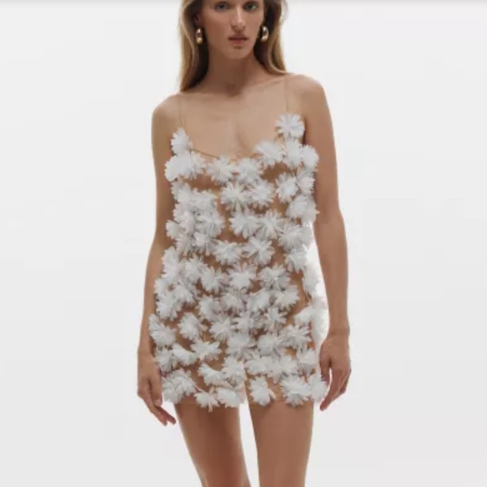Selezza London White Floral Dress